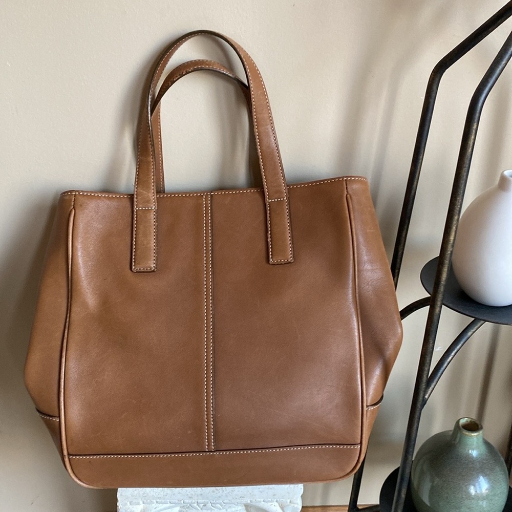 Coach Tan Leather Tote Bag